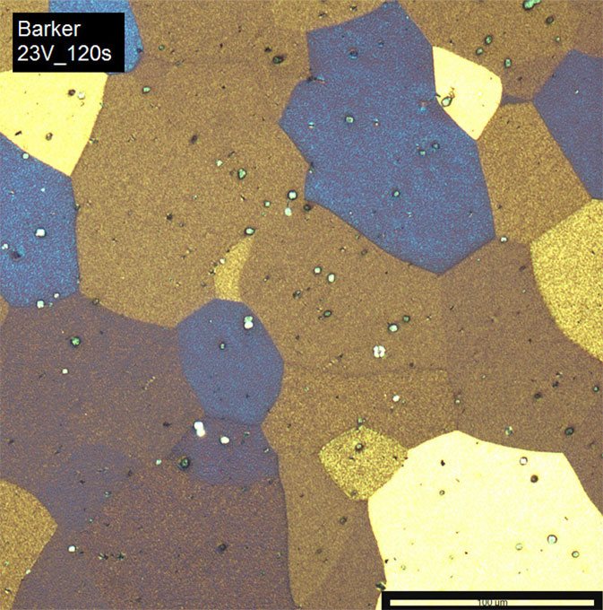 Elektrolytisches Polieren – Barker